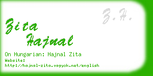 zita hajnal business card